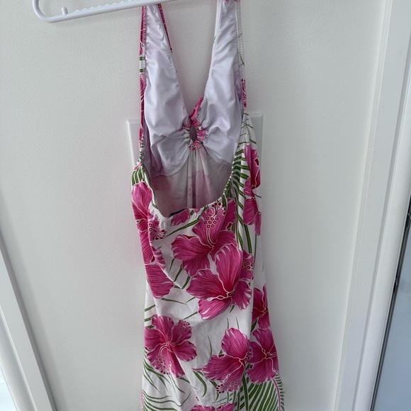Tropical Floral Halter Swim Coverup - Picture 4 of 7